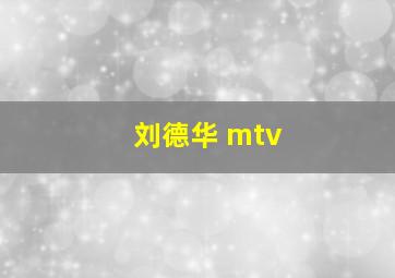 刘德华 mtv